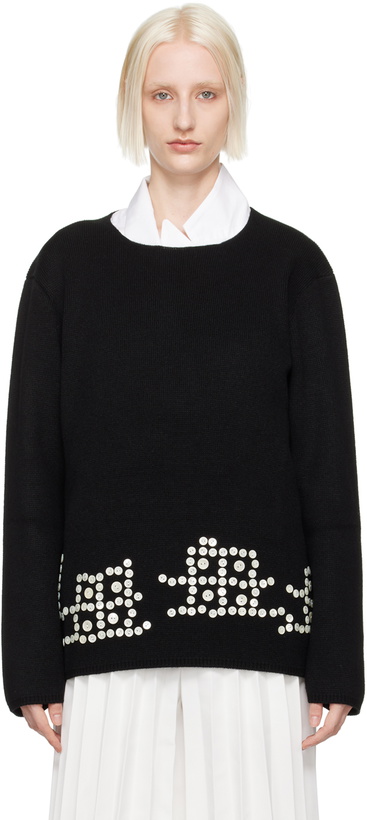 Photo: Comme des Garçons Homme Plus Black Button Sweater