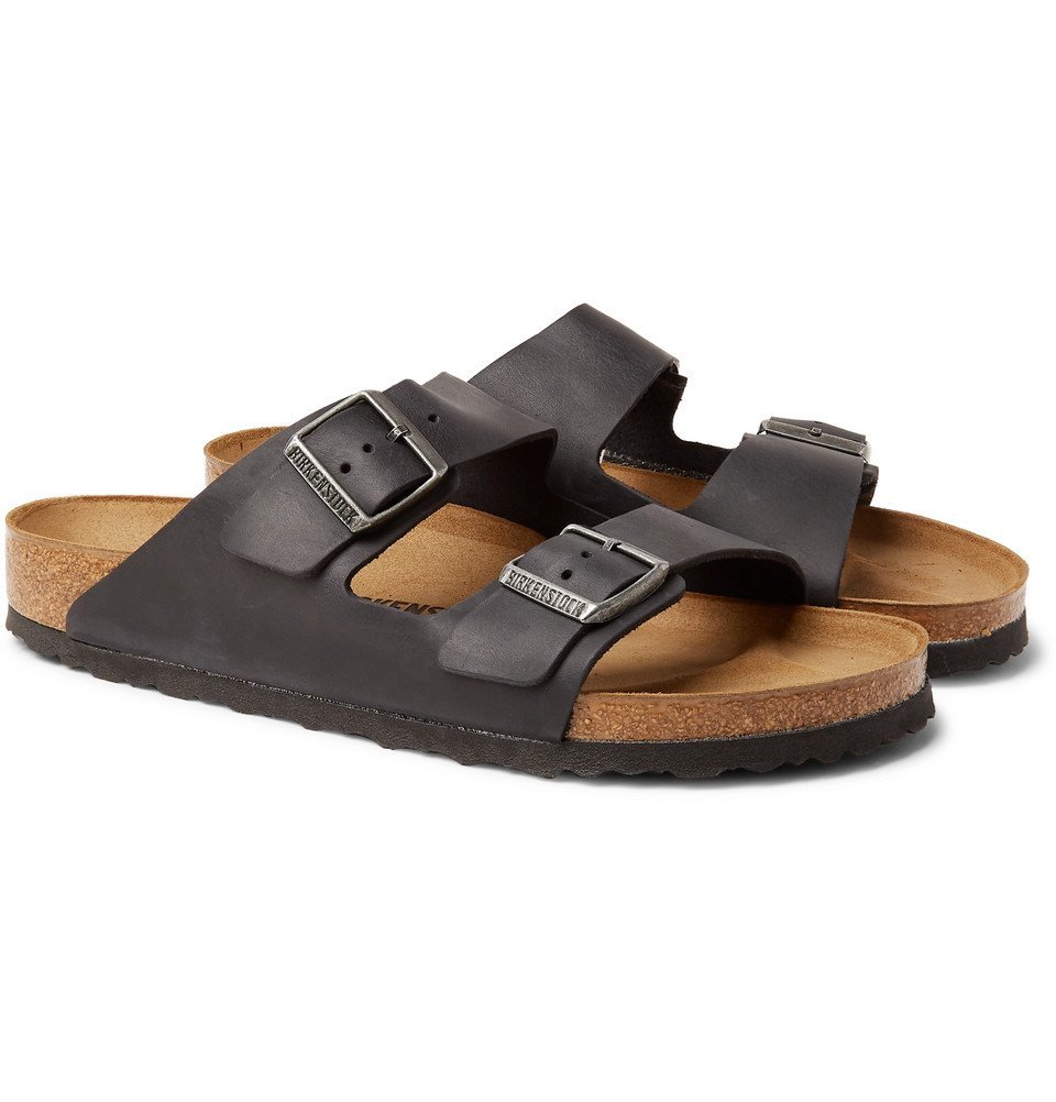 Birkenstock - Arizona Oiled-Leather Sandals - Men - Black Birkenstock