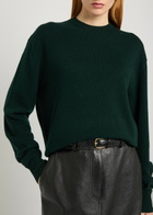 Toteme Classic Crew-neck Cashmere Knit Dark Green