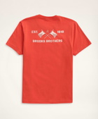 Brooks Brothers Men's Jersey Nautical Logo T-Shirt | Red