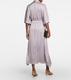 Brunello Cucinelli - Satin belted shirt dress