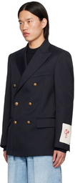 Golden Goose Navy Double-Breasted Blazer