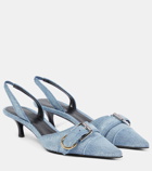 Givenchy Voyou denim slingback pumps