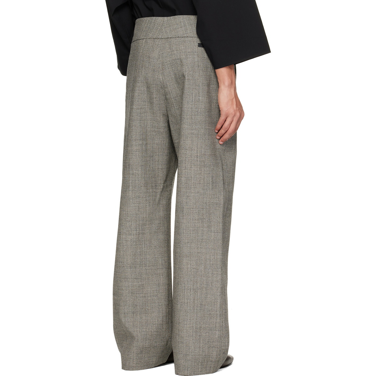 Fear of God Gray Mouline Wool Casual Flat Front Trousers