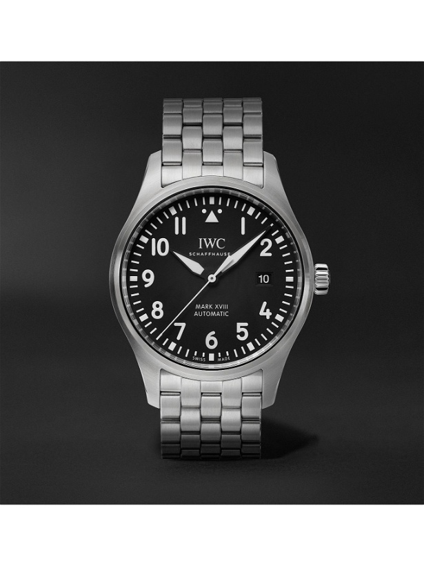 Photo: IWC Schaffhausen - Pilot's Mark XVIII Automatic 40mm Stainless Steel Watch, Ref. No. IW327015