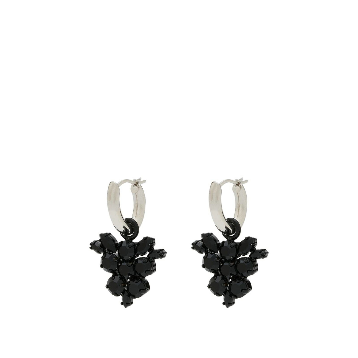 Simone Rocha Women's Frond Hoop Earrings in Jet 