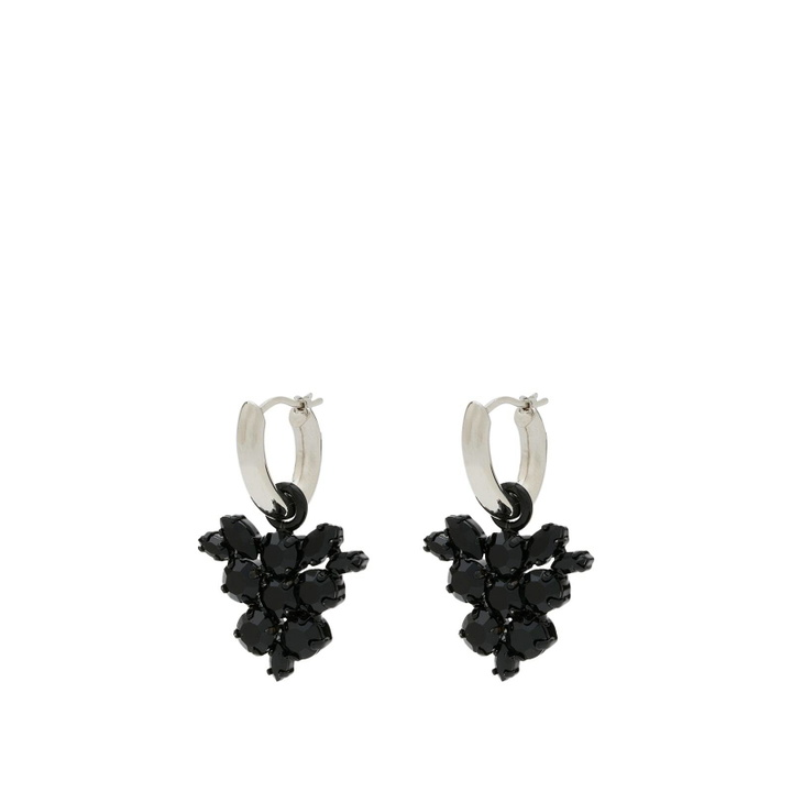 Photo: Simone Rocha Women's Frond Hoop Earrings in Jet 