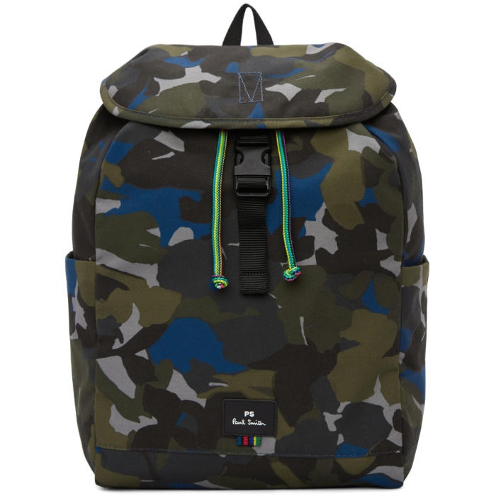Photo: PS by Paul Smith Green Camo Backpack