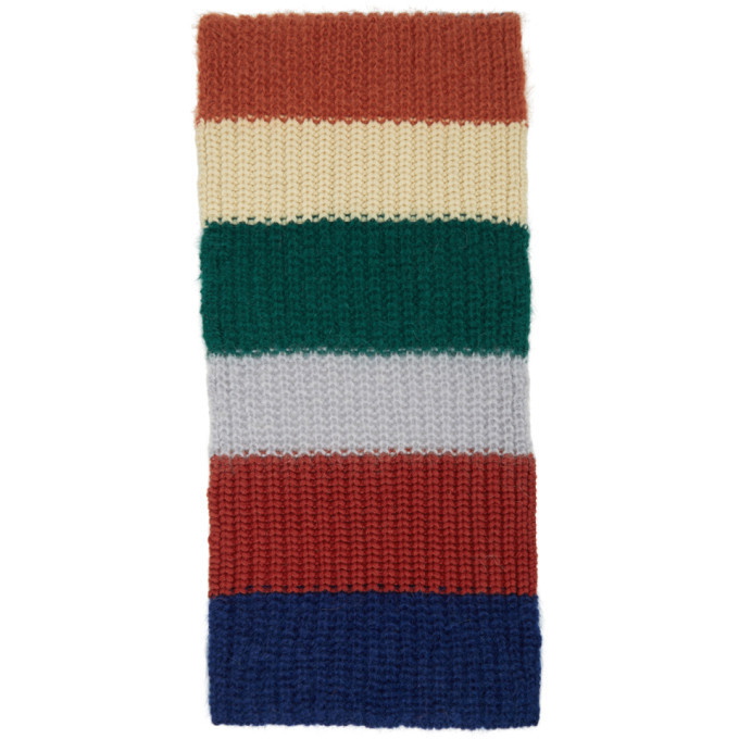 Photo: Marni Multicolor Mohair Stripes Knit Scarf