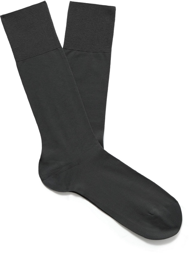 Photo: Falke - No 15 Cotton-Blend Socks - Gray