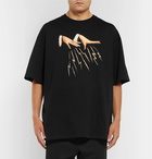 Lanvin - Oversized Printed Cotton-Jersey T-Shirt - Men - Black