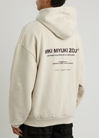 Mki Miyuki Zoku Logo Hooded Cotton-blend Sweatshirt Cream