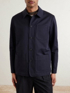 Altea - Constantin Cotton and Linen-Blend Overshirt - Blue