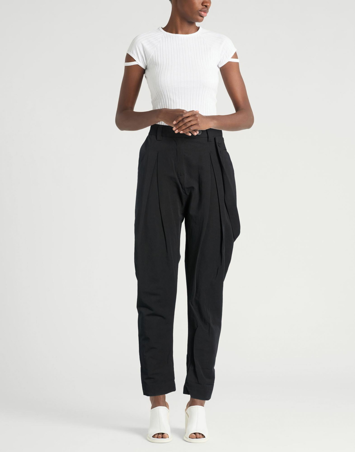Isabel Benenato Womens Pants in Black