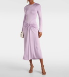 Victoria Beckham Gathered jersey midi dress