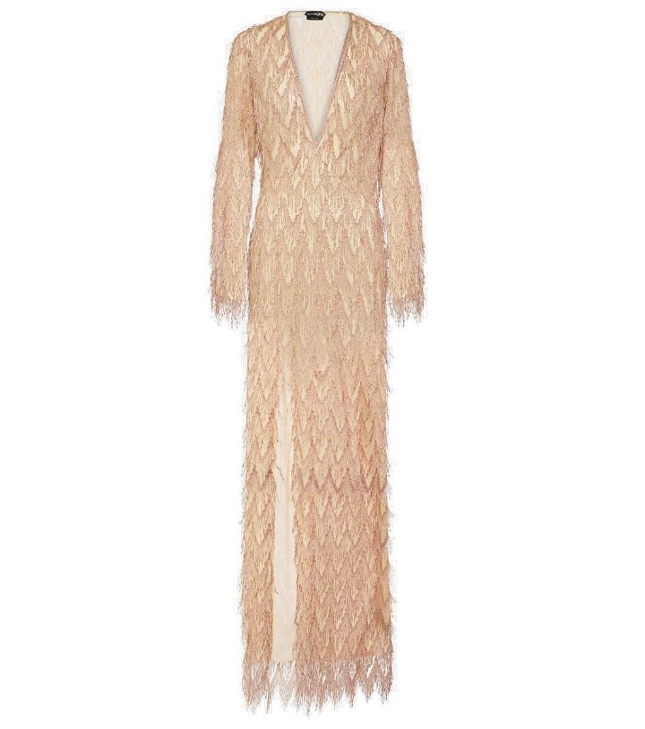 Photo: Tom Ford Fringed lamé gown