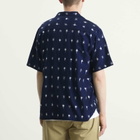 Universal Works Men's Square Ikat Camp Shirt in Indigo