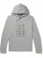 Loewe - Logo-Embroidered Cotton-Jersey Hoodie - Gray