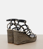 Valentino Garavani Rockstud leather espadrille wedges