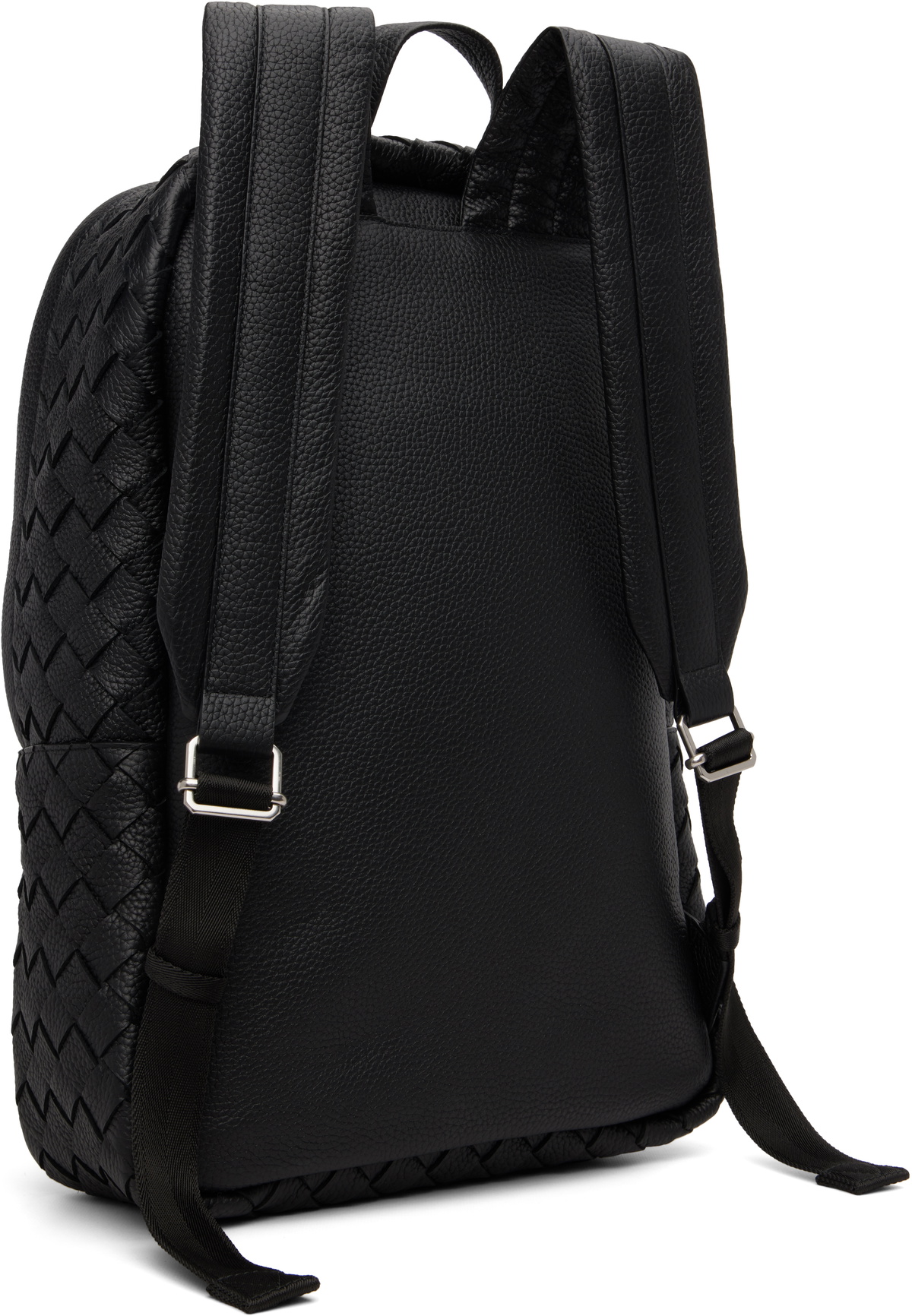 Bottega Veneta Black Intrecciato Backpack