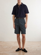 Paul Smith - Organic Herringbone Cotton-Piqué Polo Shirt - Blue