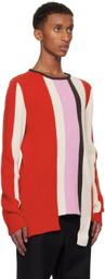 Edward Cuming Multicolor Intarsia Vertical Stripe Sweater