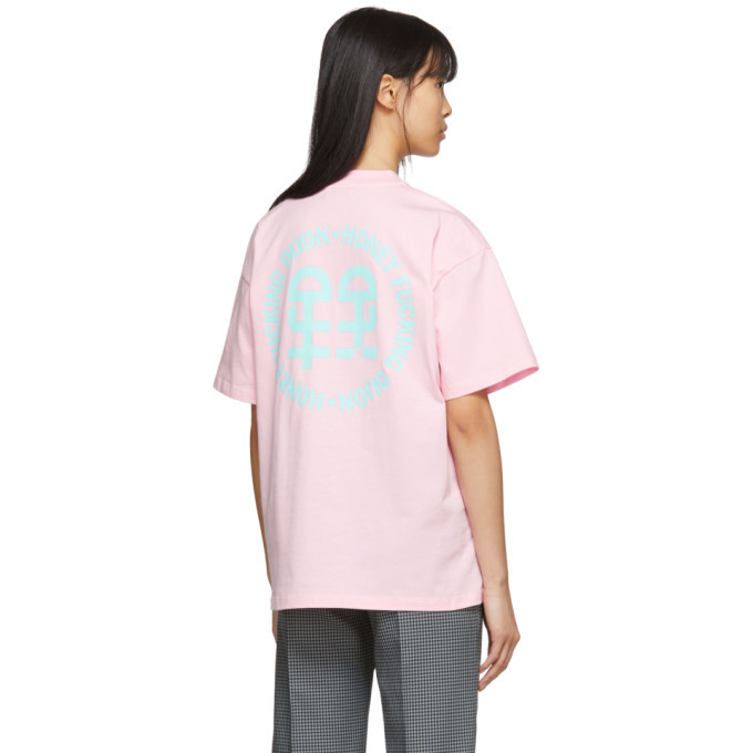Honey Fucking Dijon Pink Small Logo T-Shirt