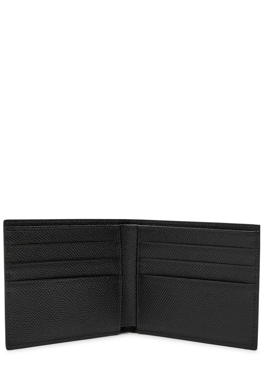 Dolce & Gabbana Logo Pebbled Leather Wallet - Black - One Size