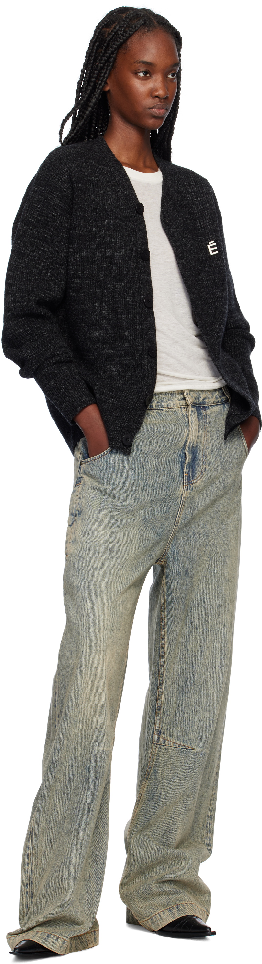 Études Black Regular Cardigan