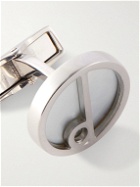 Dunhill - Logo-Detailed Silver-Tone Mother-of-Pearl Cufflinks