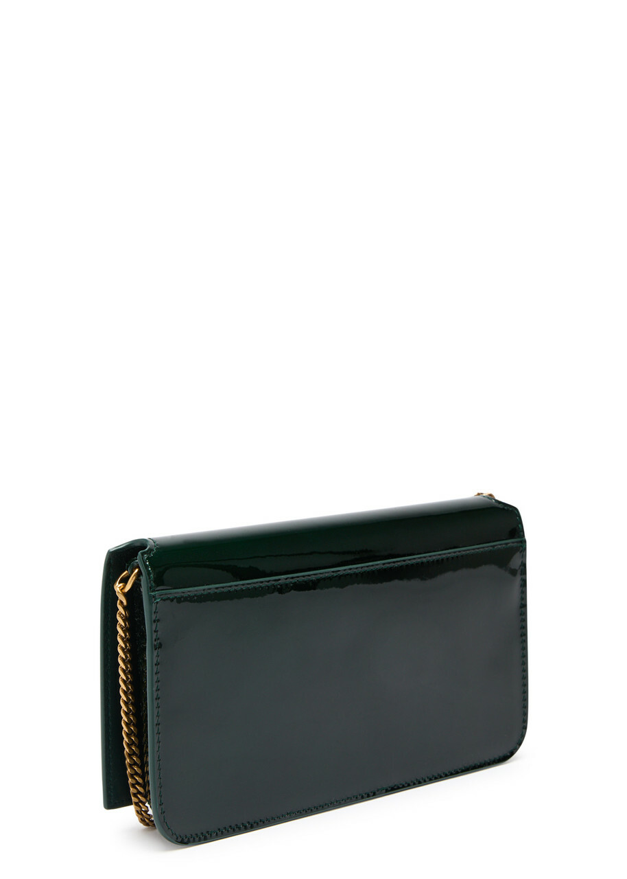 Saint Laurent Cassandre Patent Leather Phone Case - Dark Green - One Size Saint  Laurent