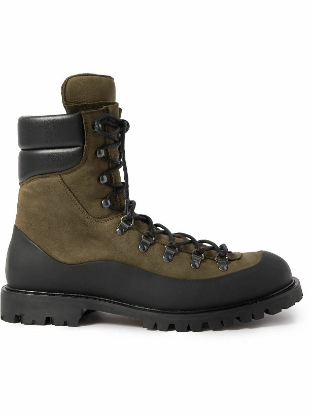 Photo: Belstaff - Mountain Rubber-Trimmed Nubuck and Leather Boots - Brown