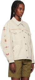 Isabel Marant Etoile Beige Manona Denim Jacket
