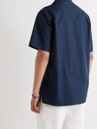 Odyssee - Galen Camp-Collar Cotton-Poplin Shirt - Blue
