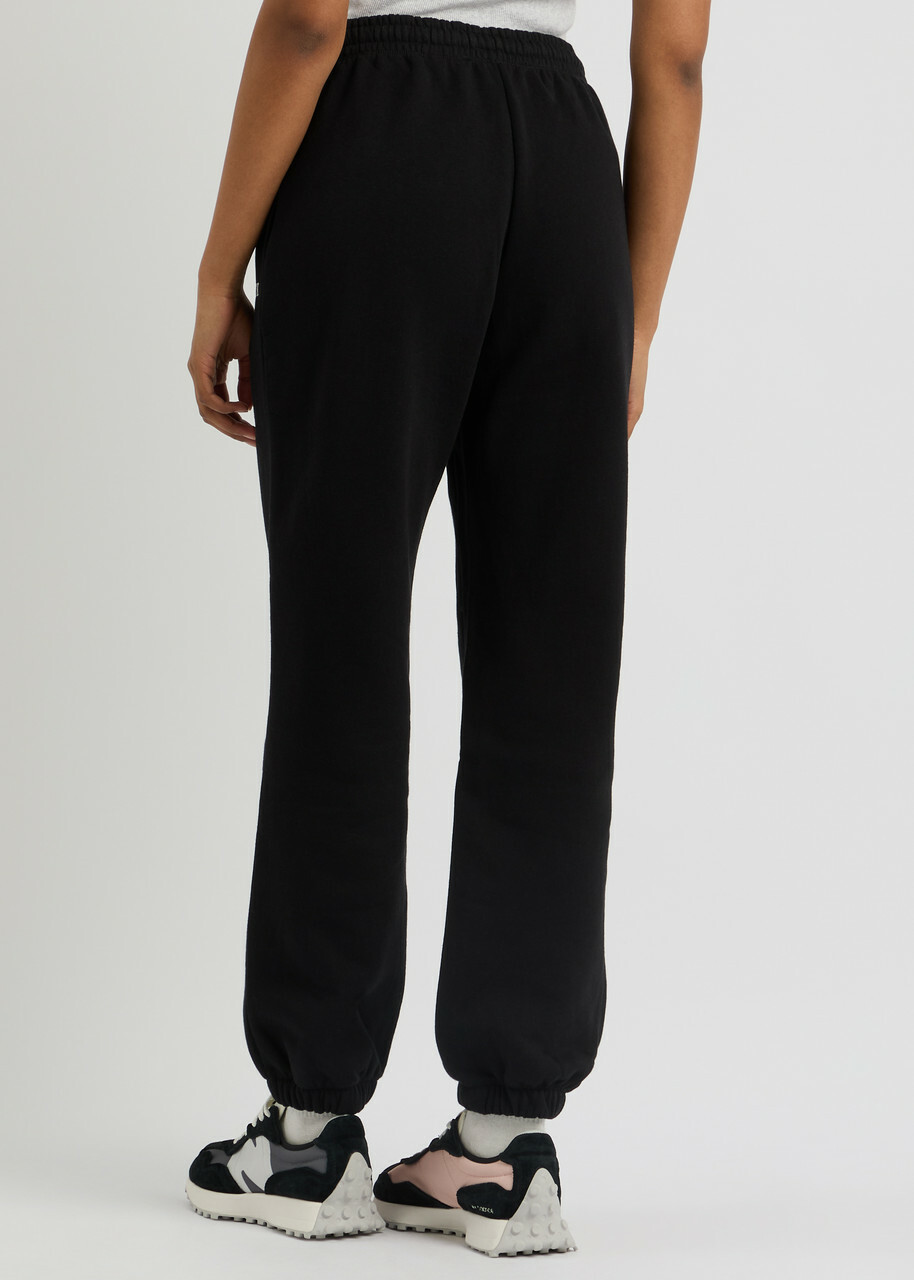 Rotate Sunday Logo-embroidered Cotton Sweatpants Black