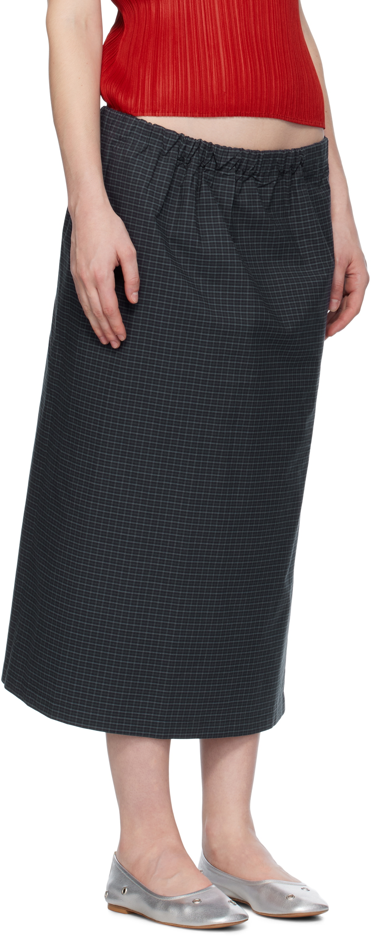 SC103 Navy Uniform Midi Skirt