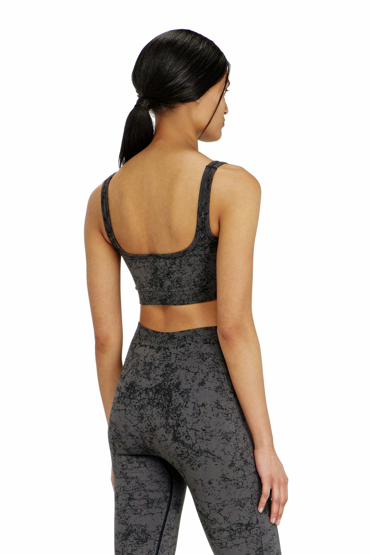 Diesel Sports bra with utilitarian print - Bras Womens in Grey