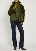 Barbour Brawby Panelled Fleece Jacket Green