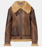 Ralph Lauren Collection Shearling-trimmed leather jacket