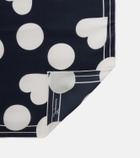 Jacquemus Cœur printed silk scarf