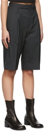 AURALEE Grey Tropical Shorts