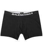 Balenciaga Men's Logo Boxer Briefs in Black/Black