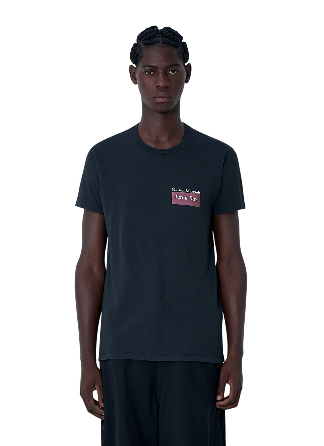 Maison Margiela Black Cut-Out Logo T-Shirt Maison Margiela