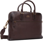 Polo Ralph Lauren Brown Pebbled Leather Commuter Briefcase