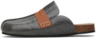 JW Anderson Gray Laminated Felt Mules