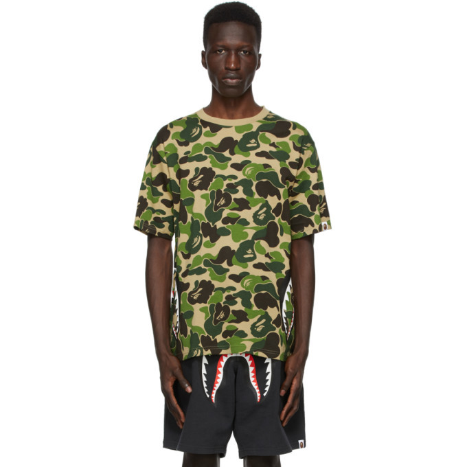 Photo: BAPE Khaki Camo Side Shark T-Shirt