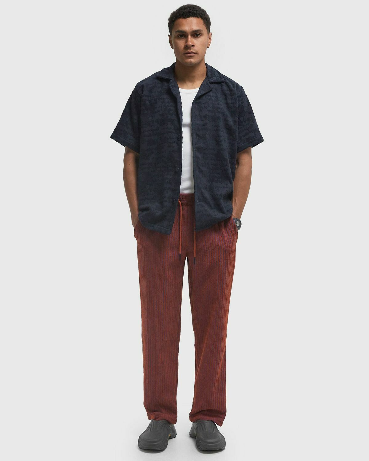 OAS Deep Cut Ayora Terry Pants Red Mens Casual Pant