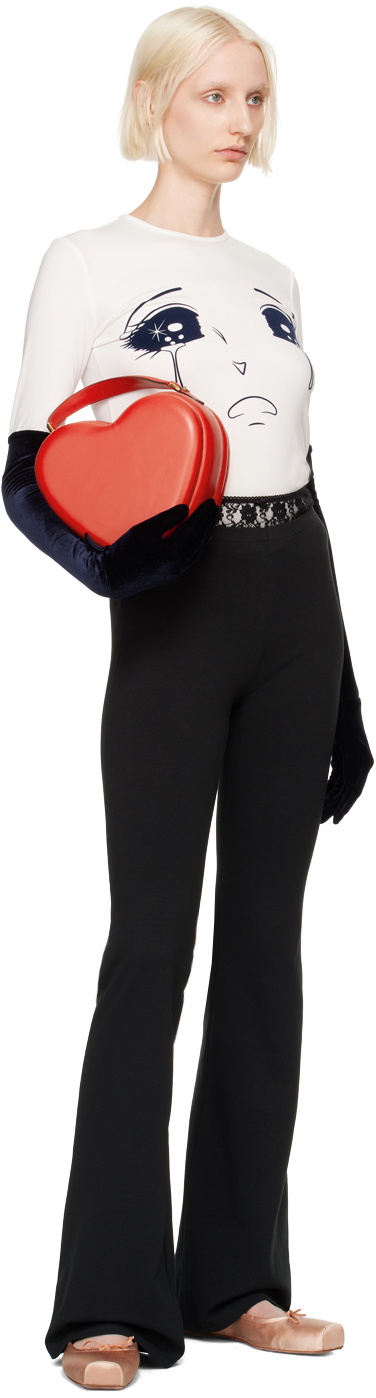 Pushbutton Black Panty Waist Lounge Pants