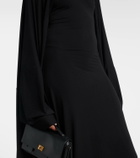 Balenciaga Caped turtleneck jersey gown