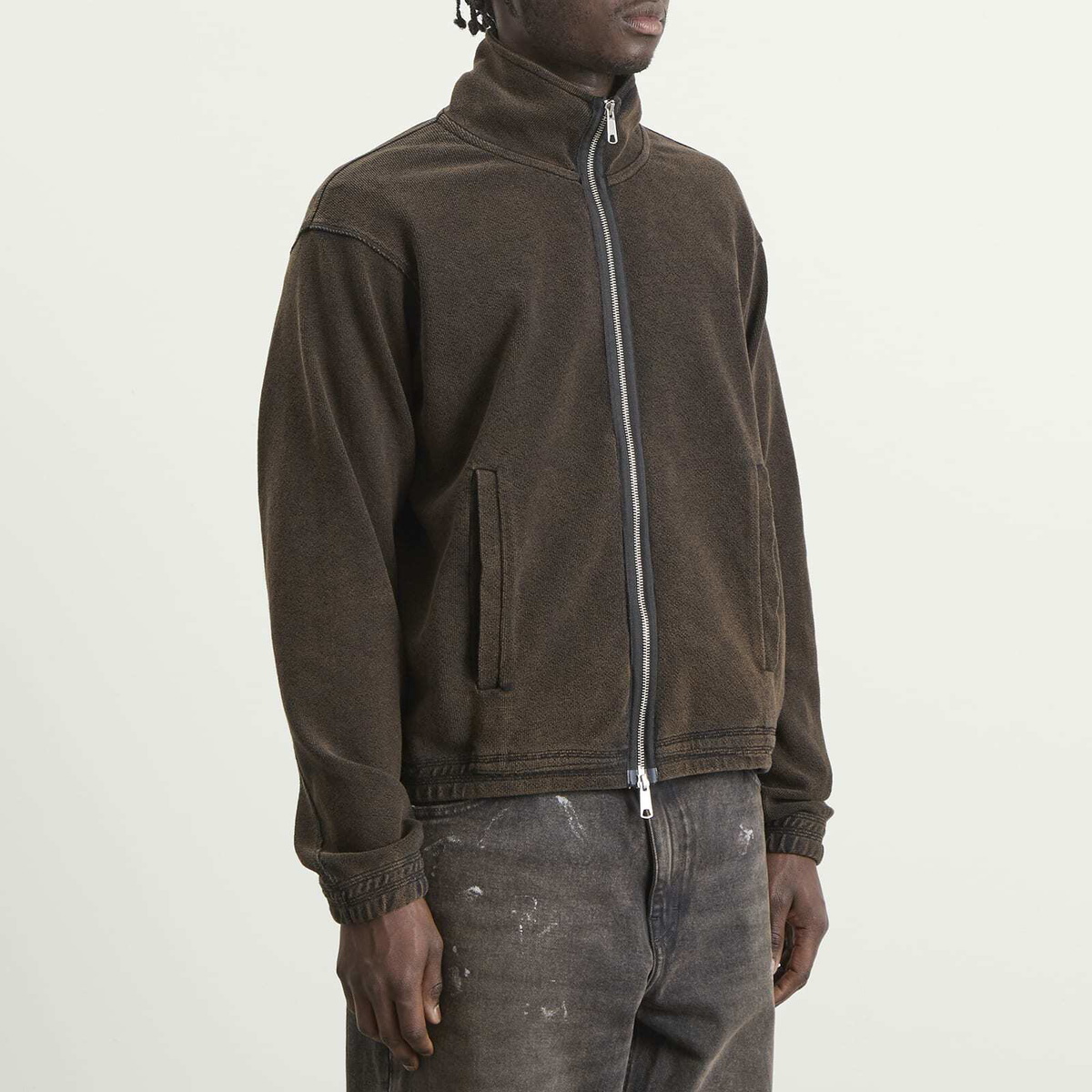 mfpen Men's Covet Full Zip Jacket in Burned Black